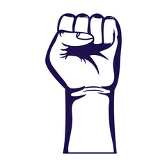 hand human fist protest icon