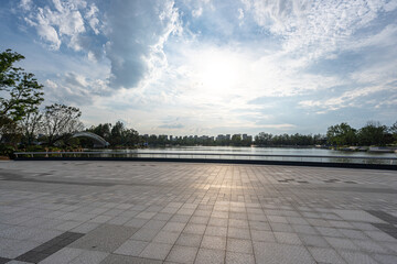 Fototapeta premium road in park