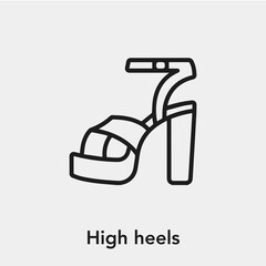 high heels icon vector sign symbol