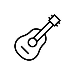 Guitar, music icon. Simple line, outline vector elements of hipster style icons for ui and ux, website or mobile application