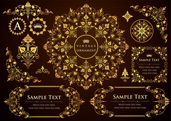 vector set of ornamental design elements