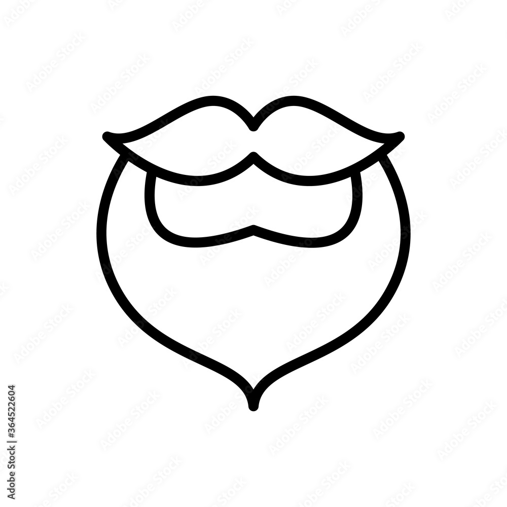 Poster beard, mustache icon. simple line, outline vector elements of hipster style icons for ui and ux, web