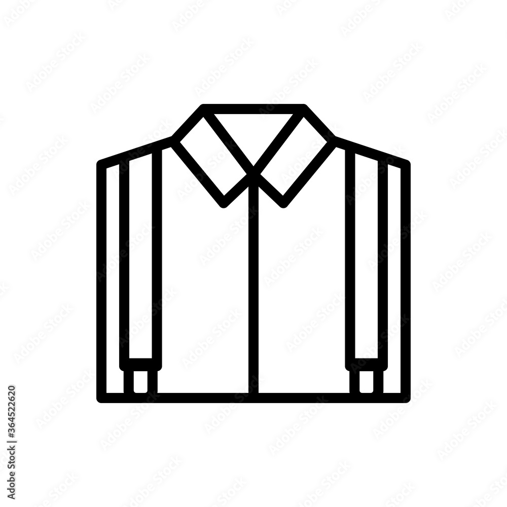 Poster shit, suspender icon. simple line, outline vector elements of hipster style icons for ui and ux, web
