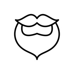 Beard, mustache icon. Simple line, outline vector elements of hipster style icons for ui and ux, website or mobile application