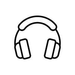 Headphone, music icon. Simple line, outline vector elements of hipster style icons for ui and ux, website or mobile application
