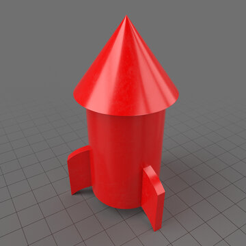 Cartoon firework rocket