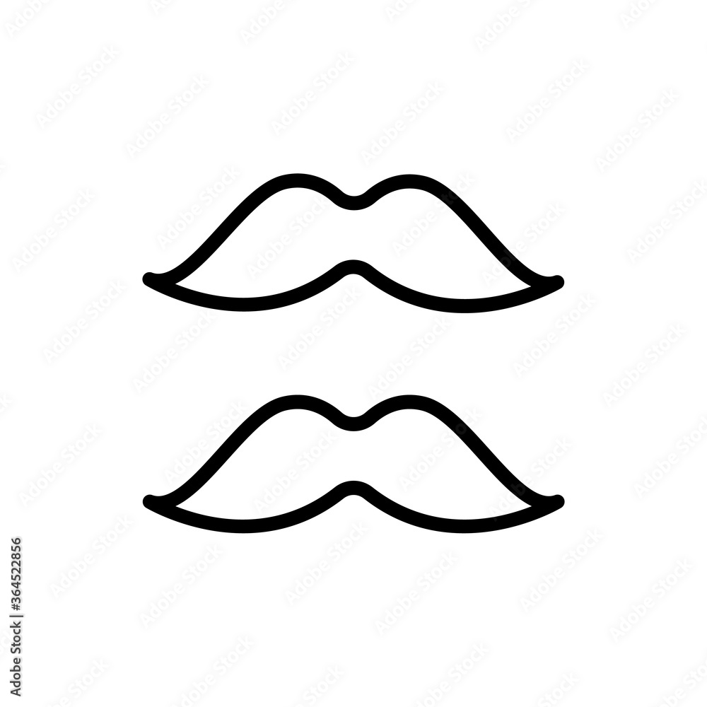 Poster mustache icon. simple line, outline vector elements of hipster style icons for ui and ux, website or