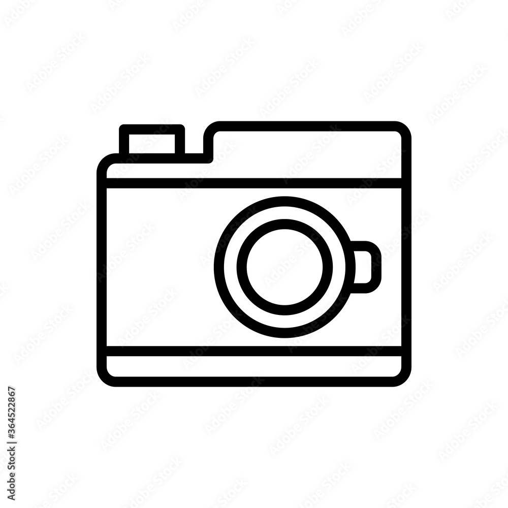 Poster camera, technology icon. simple line, outline vector elements of hipster style icons for ui and ux, 