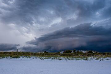 storm clouds over the sand