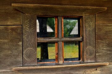 Traditional architecture details of Romania authentic crafted households from all regions of the country