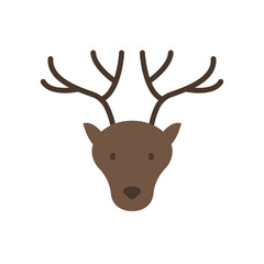 Deer, animal icon. Simple color vector elements of hipster style icons for ui and ux, website or mobile application