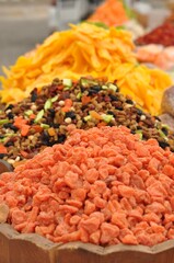 food, dry, red, rice, healthy, shrimp, meal, diet, ingredient, market, delicious, dish, closeup, carrot, meat, dried, sweet, orange, cuisine, bowl, seafood, texture, fruit, white, fresh