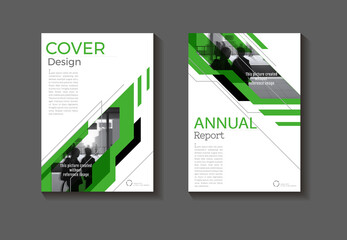 cover modern abstract background design book  green Brochure  template,annual report, magazine and flyer layout Vector a4
