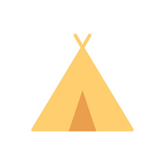 Tent icon. Simple color vector elements of hipster style icons for ui and ux, website or mobile application