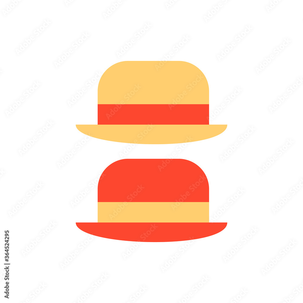Aufkleber hat, clothes icon. simple color vector elements of hipster style icons for ui and ux, website or mob