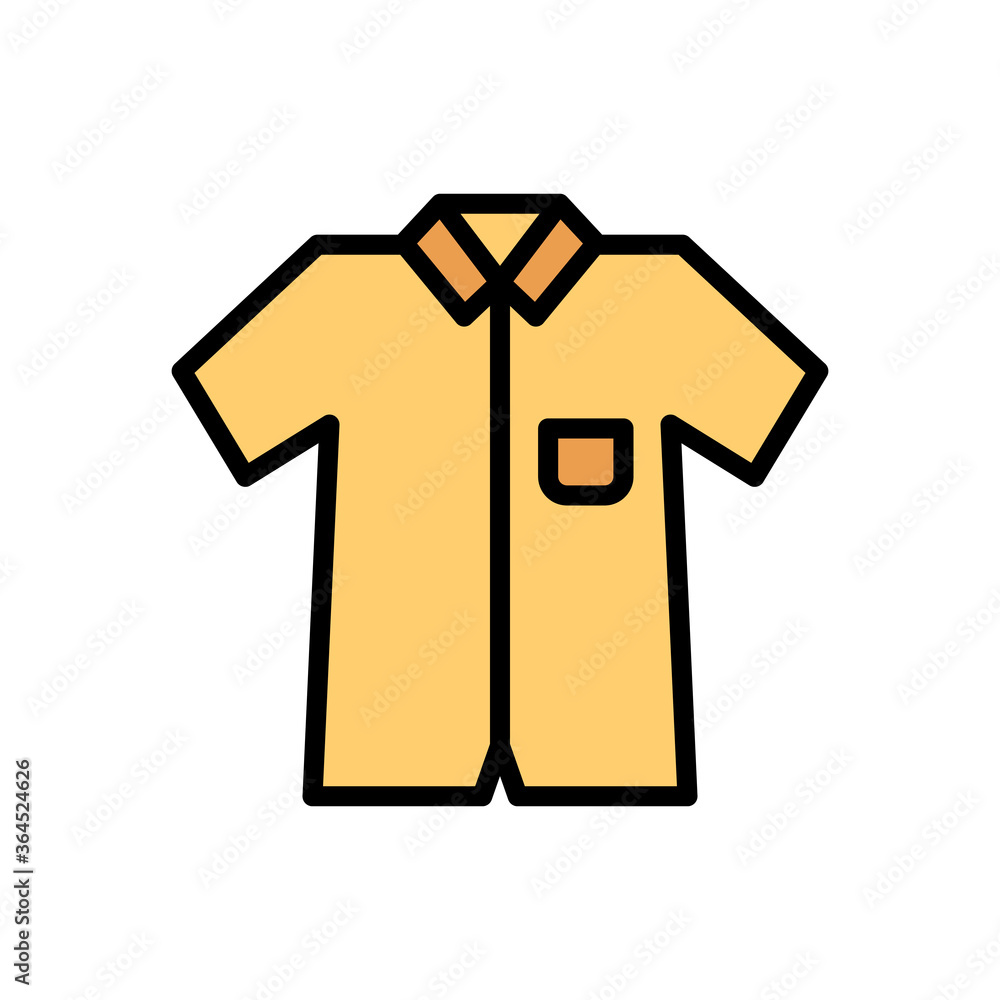 Poster shit, clothes icon. simple color with outline vector elements of hipster style icons for ui and ux, 