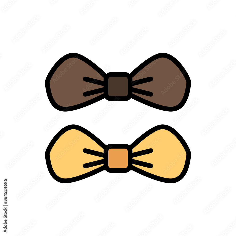 Poster bow, clothes icon. simple color with outline vector elements of hipster style icons for ui and ux, w