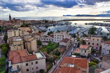 Fototapeta na wymiar Panorama of Alghero in Sardinia.