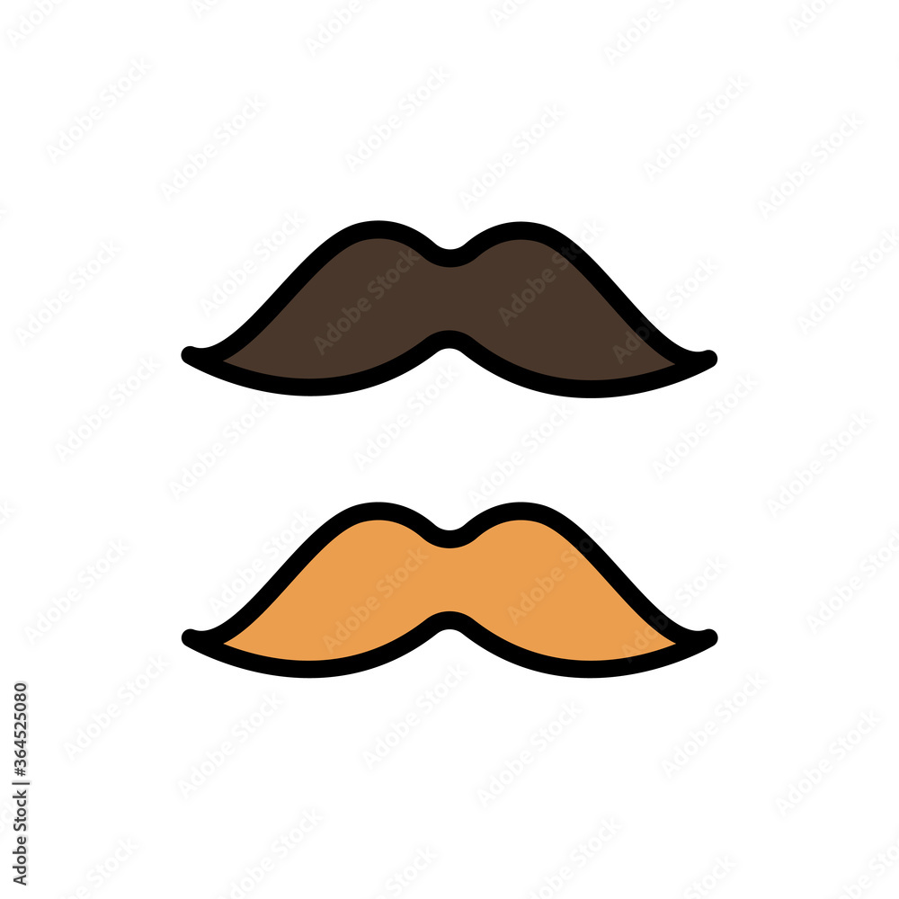 Poster mustache icon. simple color with outline vector elements of hipster style icons for ui and ux, websi