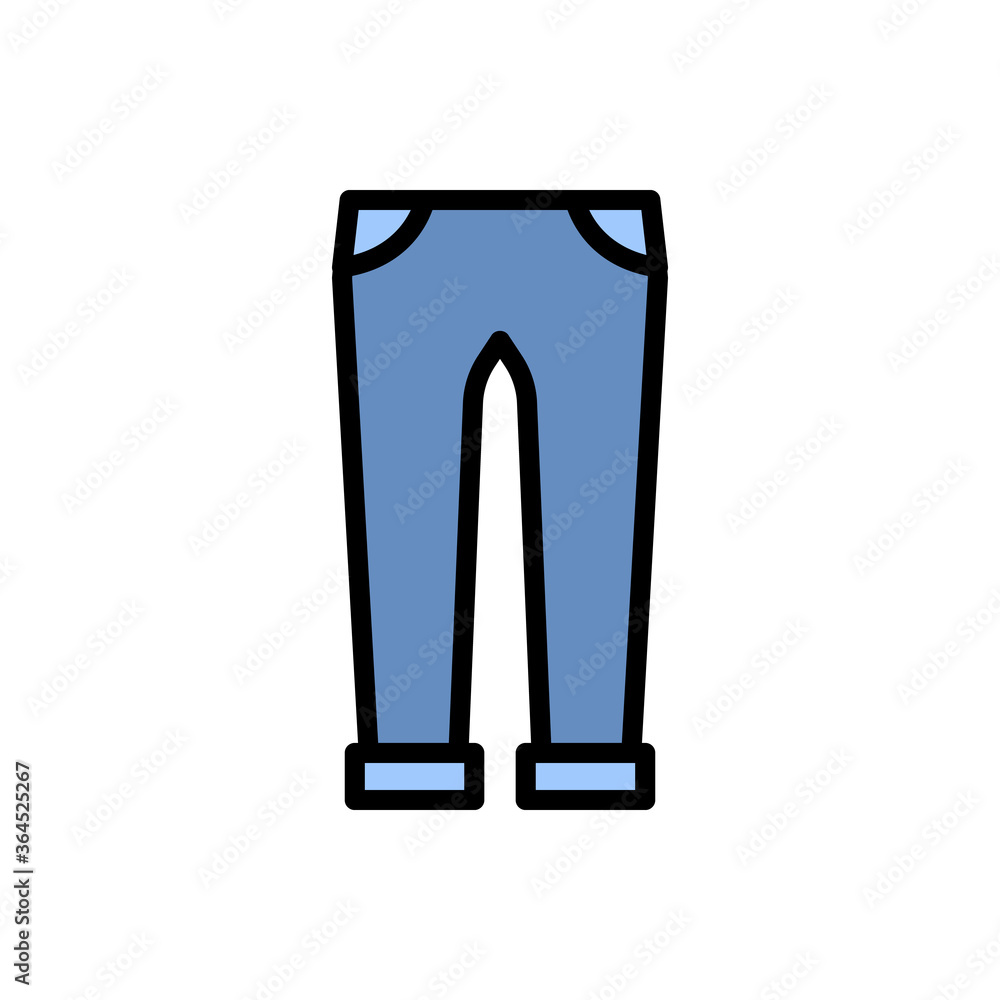 Poster clothes, jeans icon. simple color with outline vector elements of hipster style icons for ui and ux,