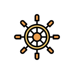 Obraz premium Helm icon. Simple color with outline vector elements of hipster style icons for ui and ux, website or mobile application