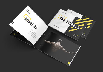 Black Fitness Brochure Layout