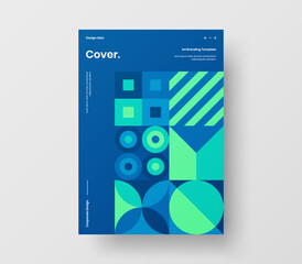 Amazing business presentation vector A4 vertical orientation front page mock up. Modern corporate report cover abstract geometric illustration design layout. Company identity brochure template.