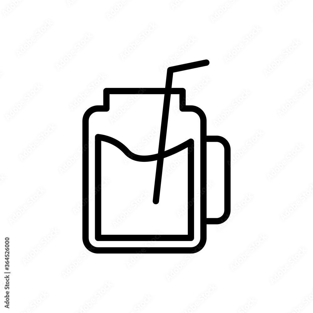 Poster cocktail, drink icon. simple line, outline vector elements of vacation icons for ui and ux, website 