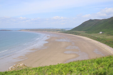 view of the beach in Gower Peninsula (Wales)