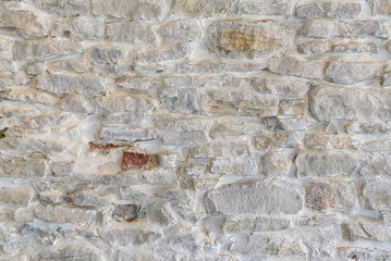 Medieval castle stane wall texture, Old stone wall background of medieval castle.