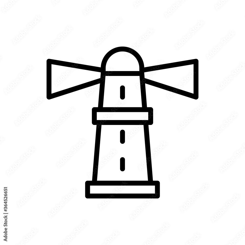 Poster lighthouse, building icon. simple line, outline vector elements of vacation icons for ui and ux, web
