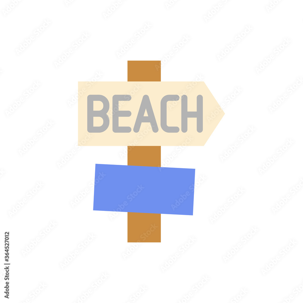Poster signboard, beach icon. simple color vector elements of vacation icons for ui and ux, website or mobi