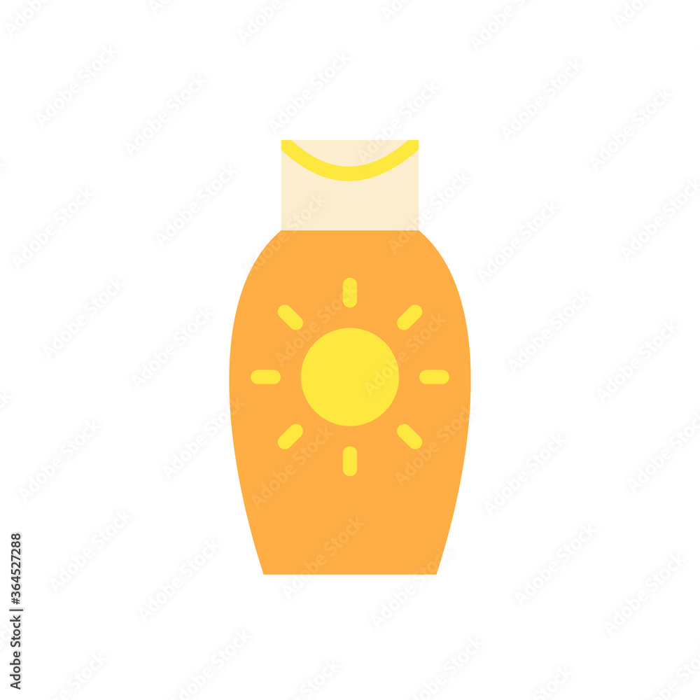 Poster sunscreen, cream icon. simple color vector elements of vacation icons for ui and ux, website or mobi