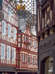 Fototapeta premium Linz am Rhein, Altstadtszene