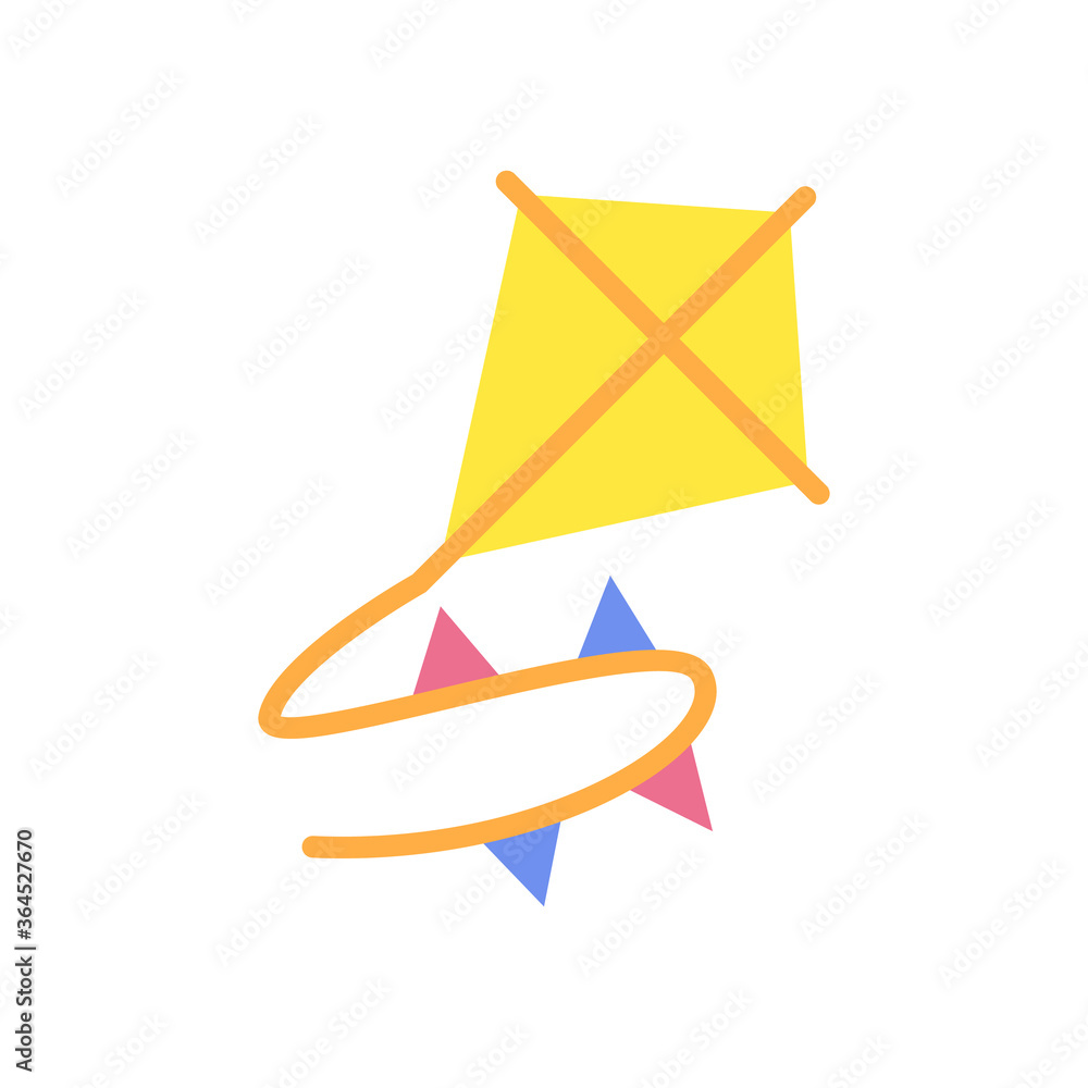 Poster kite, toy icon. simple color vector elements of vacation icons for ui and ux, website or mobile appl