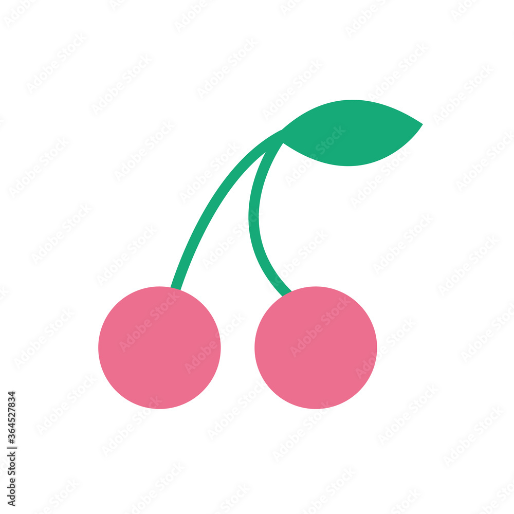 Poster cherry, berry icon. simple color vector elements of vacation icons for ui and ux, website or mobile 