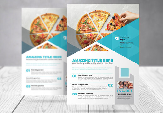 Business Flyer with Cyan Accents