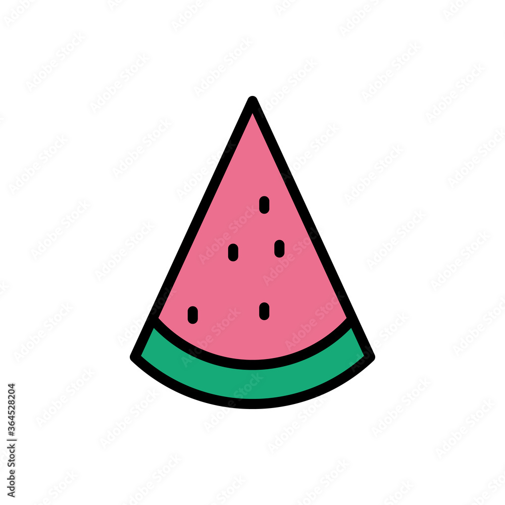 Aufkleber watermelon, berry icon. simple color with outline vector elements of vacation icons for ui and ux, w