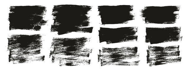 Flat Paint Brush Thin Short Mix Background High Detail Abstract Vector Background Mix Set 