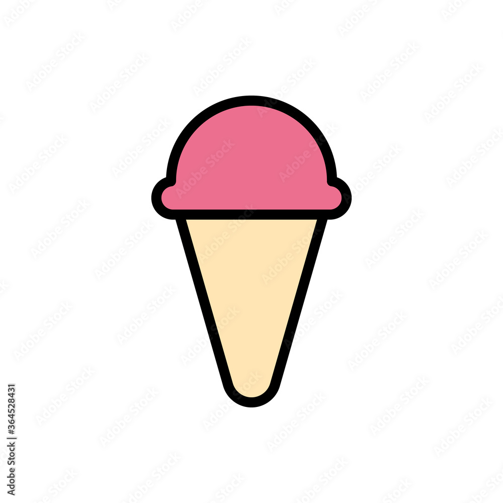 Aufkleber ice cream, eat icon. simple color with outline vector elements of vacation icons for ui and ux, webs