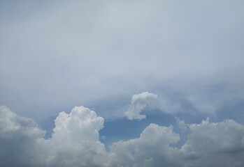 blue sky with white clouds nature​ background​ appropriate idea for​ copy space​ write​ text​ messages