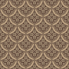 Vector seamless pattern. Ethnic nature background