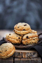 Homemade oatmeal sandwich cookies