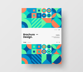 Amazing business presentation vector A4 vertical orientation front page mock up. Modern corporate report cover abstract geometric illustration design layout. Company identity brochure template.