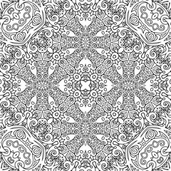Vector ethnic line art hand drawn background