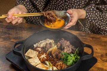 和牛すき焼き　sukiyaki beef