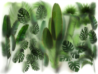 Plants behind the Glass with backlight, 4 x 3(h) meters layout ready for print on thin film. Looks...