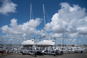 Fototapeta premium Boat in a port in Brittany, France