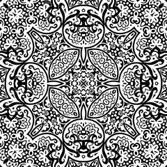 Vector ethnic hand drawn ornamental background.
