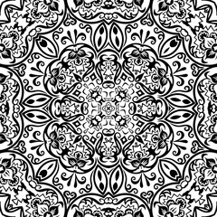 Fototapeta premium Vector ethnic hand drawn ornamental background.